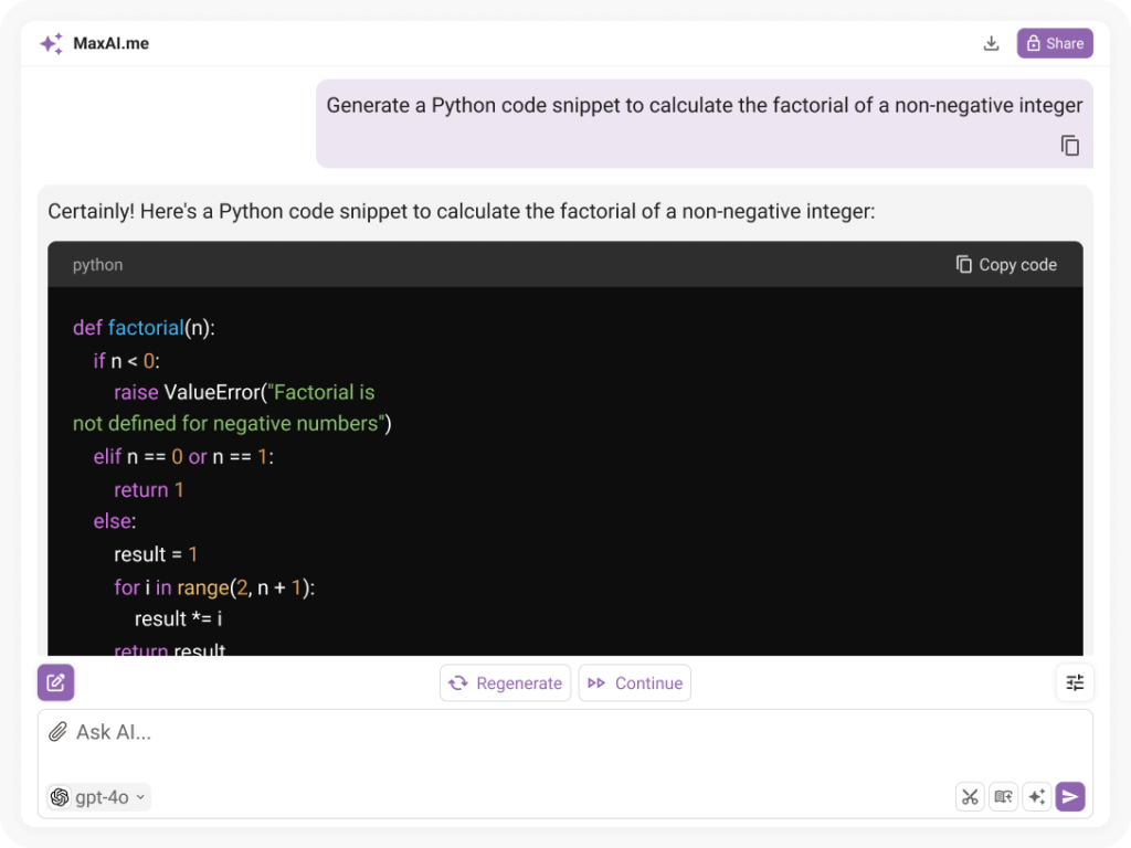 code assistance